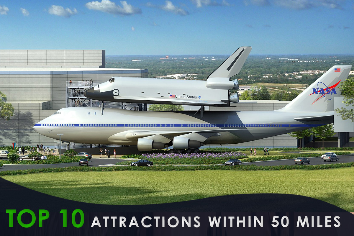 Top 10 Attractions within 50 Miles